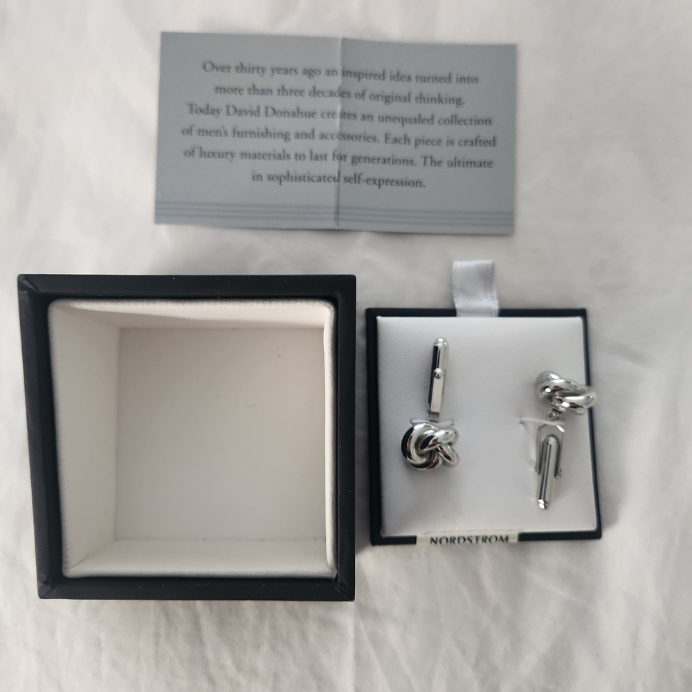 David Donahue Silver Knot Cufflinks